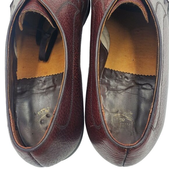 Vintage The Florsheim Men\'s size 9.5 Brown Leather Lace Up Oxford Dress Shoes main image 5
